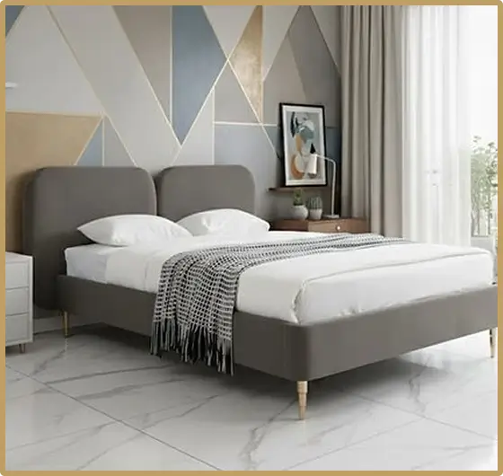 modern low height custom bed