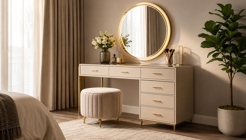 Dressing Table and Stool for Everyday Comfort