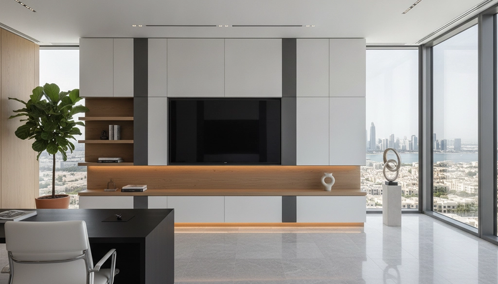 Minimalist Media Walls for Contemporary Offices