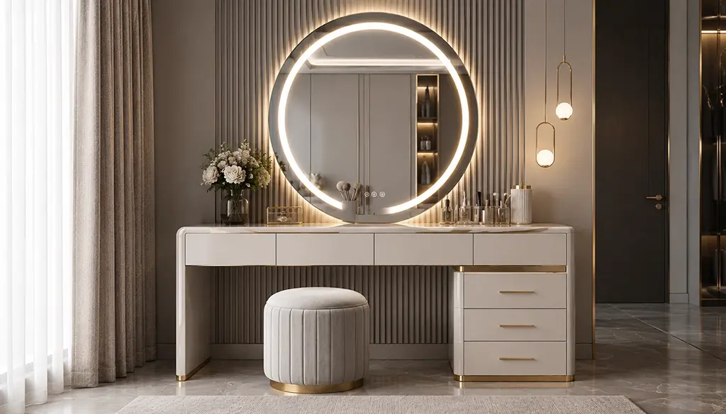 Modern Dressing Table with LED Mirror