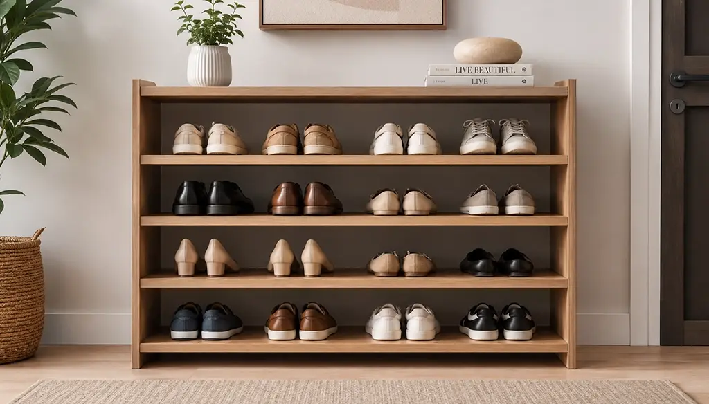 Open Shelving Shoe Rack