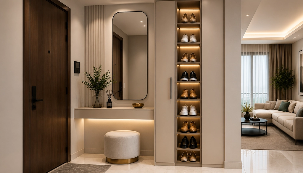 Slim Vertical Shoe Rack Cabinet for apartment
