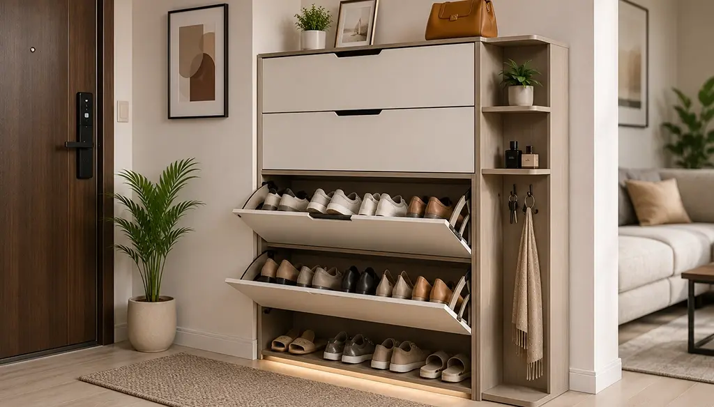 Space Saving Shoe Storage for Small Apartments