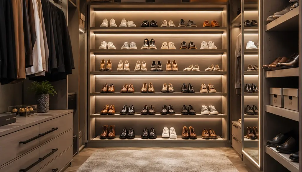 Walk In Closet Shoe Storage