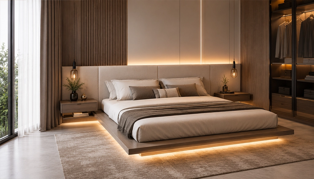 floating platform bed