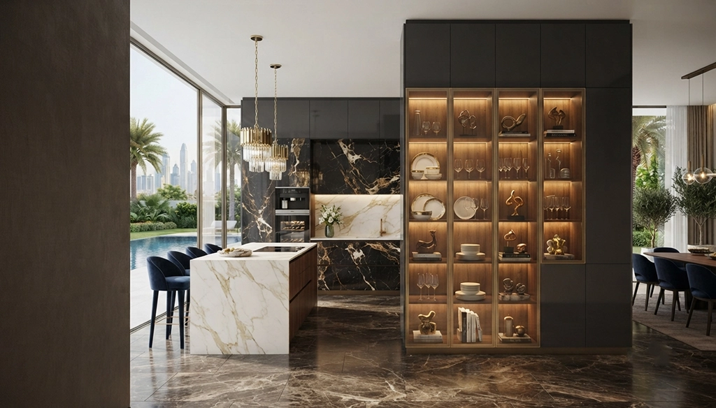 glass front kitchen cabinets