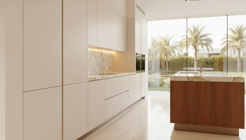 handleless kitchen cabinets