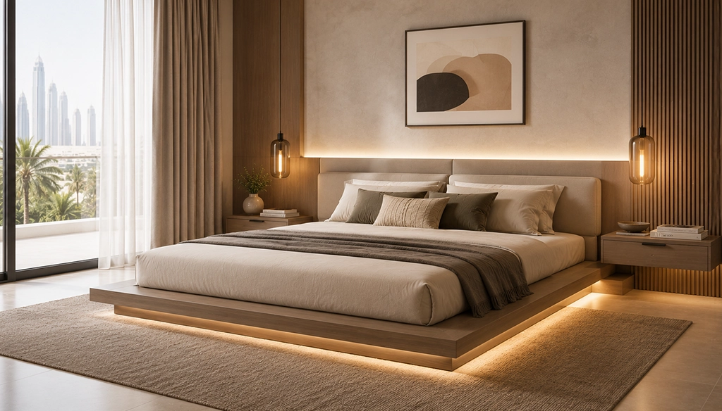 minimal platform bed