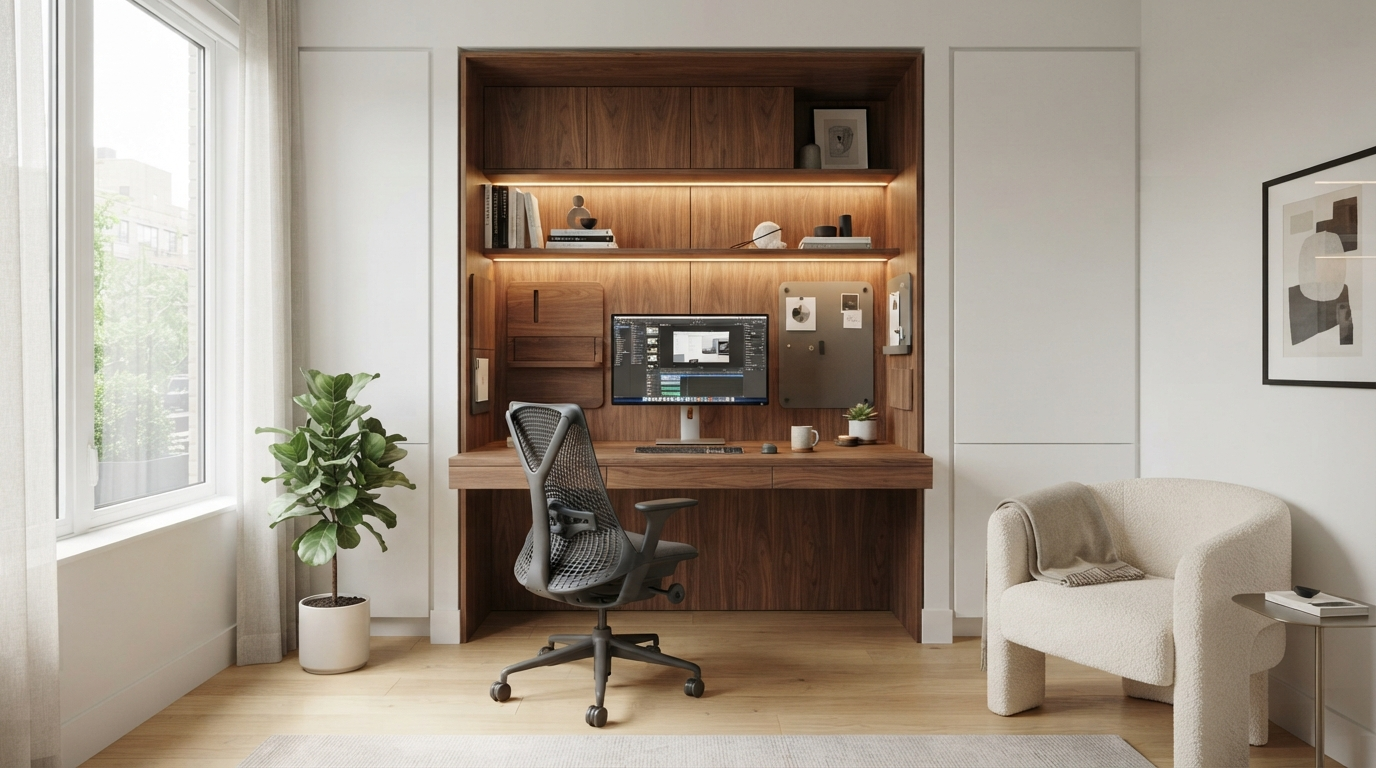 Custom workstation in small office