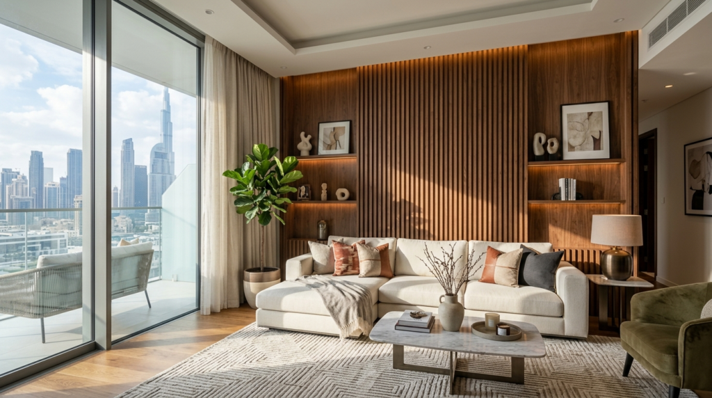 Luxury Wall Panel Design – Dubai Living Room
