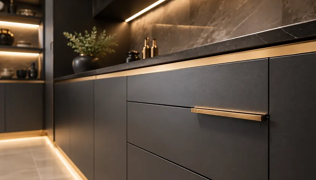 luxury kitchen cabinets dubai finish Luxury kitchen cabinets Dubai matte finish detail